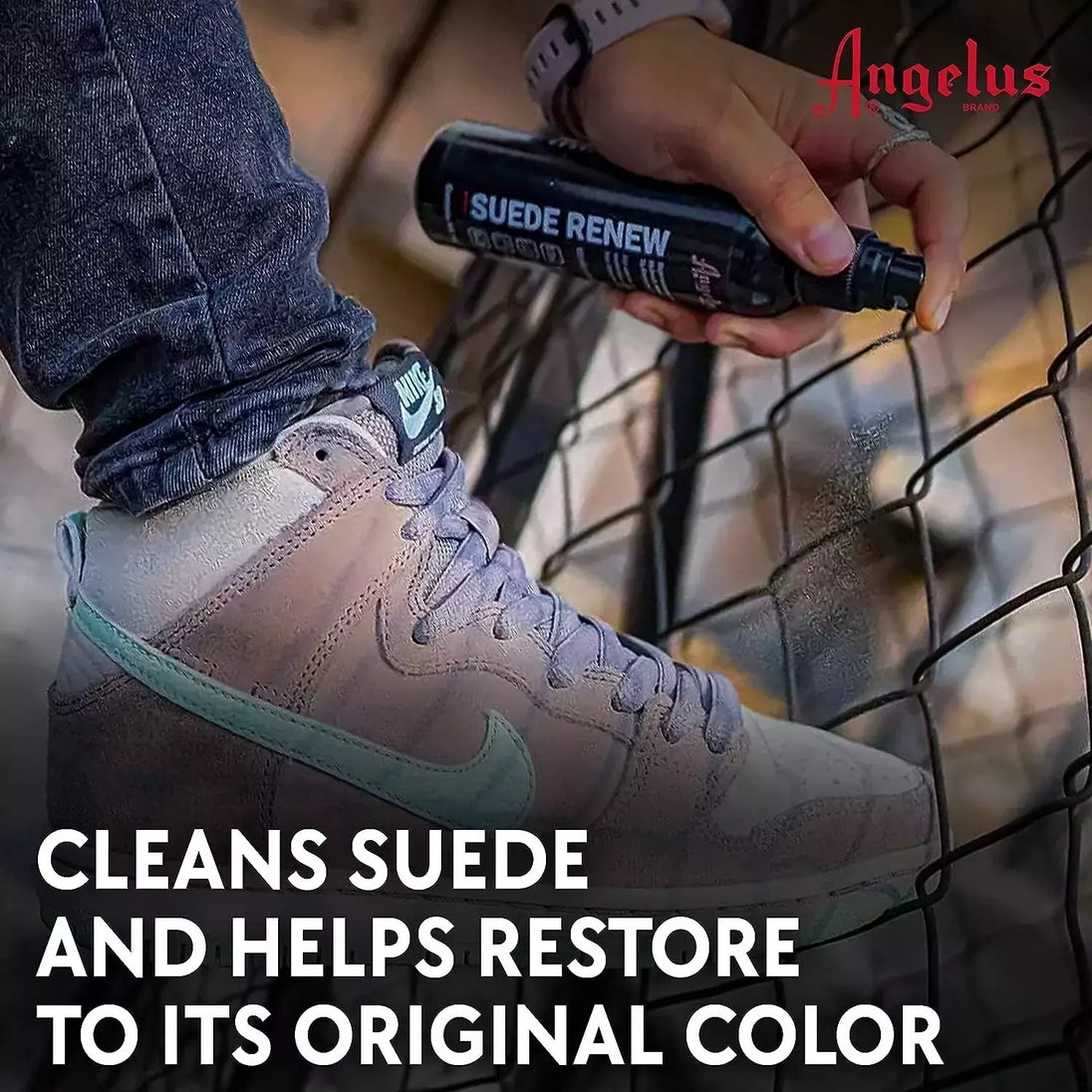 Professional suede restoration formula that brings back colour vibrancy and soft texture to rigid or faded nap areas on footwear