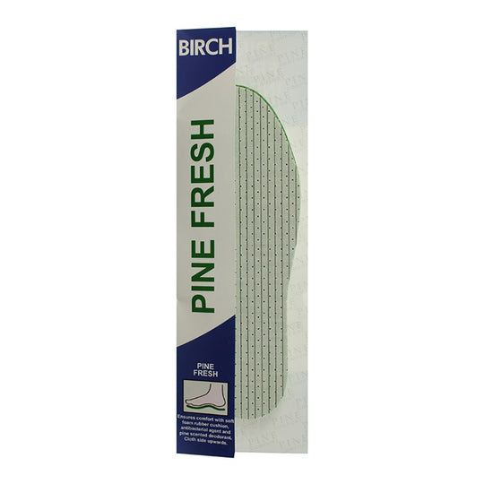 BIRCH mens pine insoles provide all day natural comfort excellent moisture absorption and reliable odour control for gentlemen’s footwear