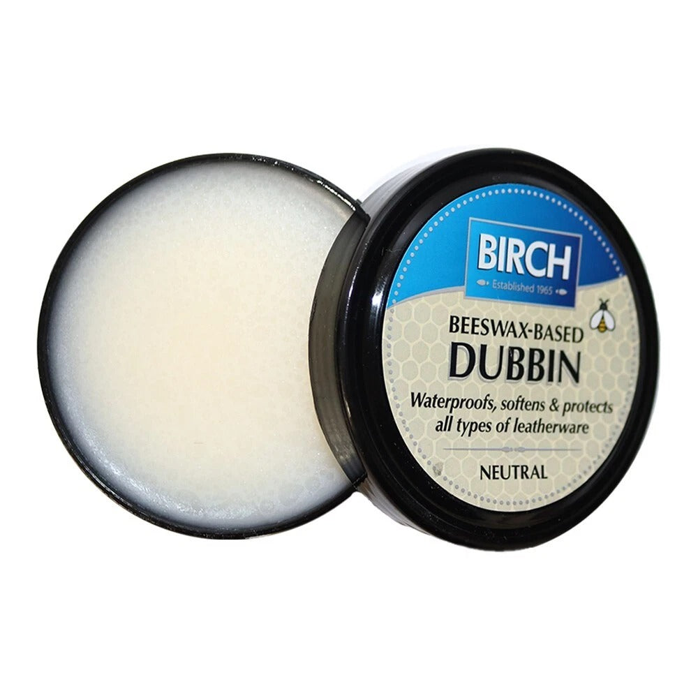 BIRCH dubbin penetrates leather fibres to condition and preserve while protecting against moisture