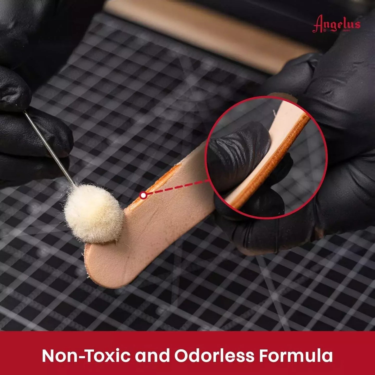 Using Angelus Burnishing Gum on leather shoe edges