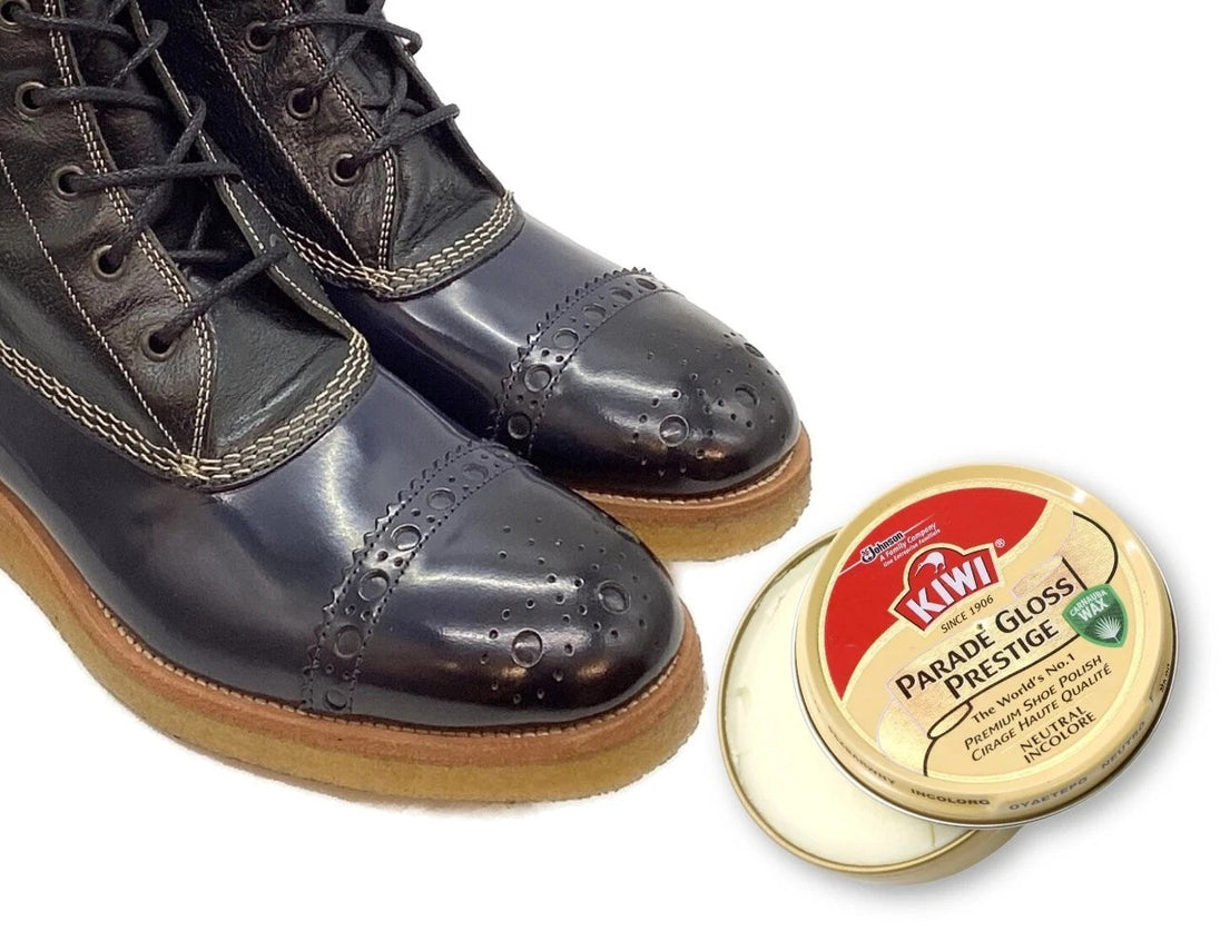 premium Kiwi Parade Gloss polish contains advanced glossing agents for exceptional shine building capability