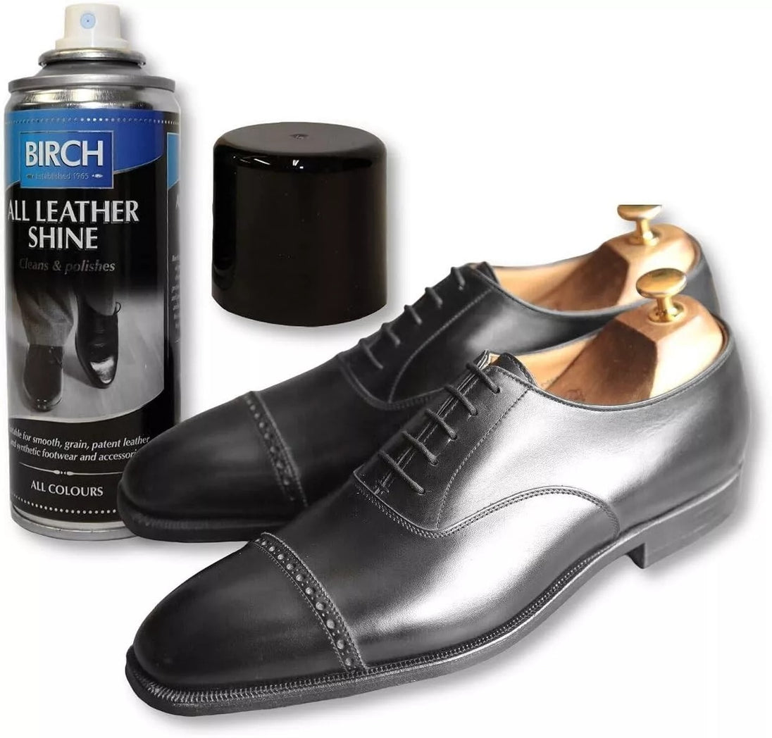 BIRCH 200ml leather shine offers time-efficient solution for quick effective shining on all leather