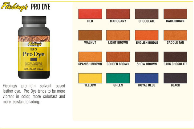 Mahogany Fiebing's Pro Dye modern formula makes leather colouring accessible to all skill levels