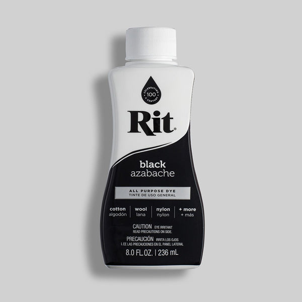 Rit All Purpose Liquid Dye in Black 8oz liquid convenience for easy measurement and mixing