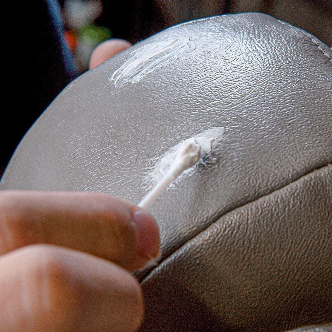Professional results using Angelus Paintable Filler on sneaker midsole showing perfect surface for custom paint application