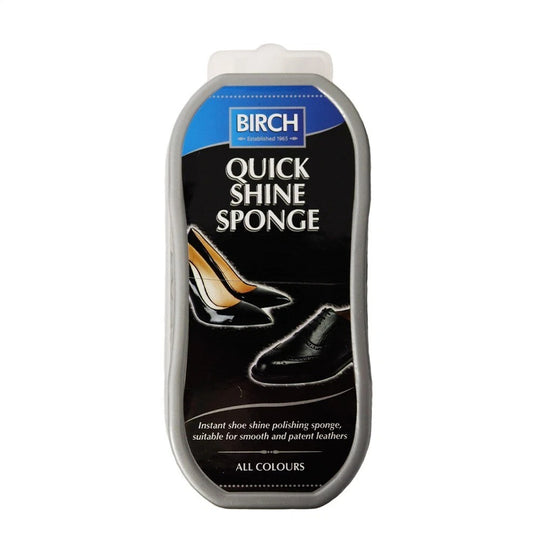 BIRCH Quick Shine Sponge Neutral contains integrated polish for various leather colours and types