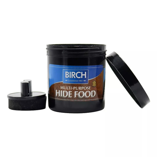 neutral BIRCH formula conditions leather without altering its natural colour or appearance for universal application