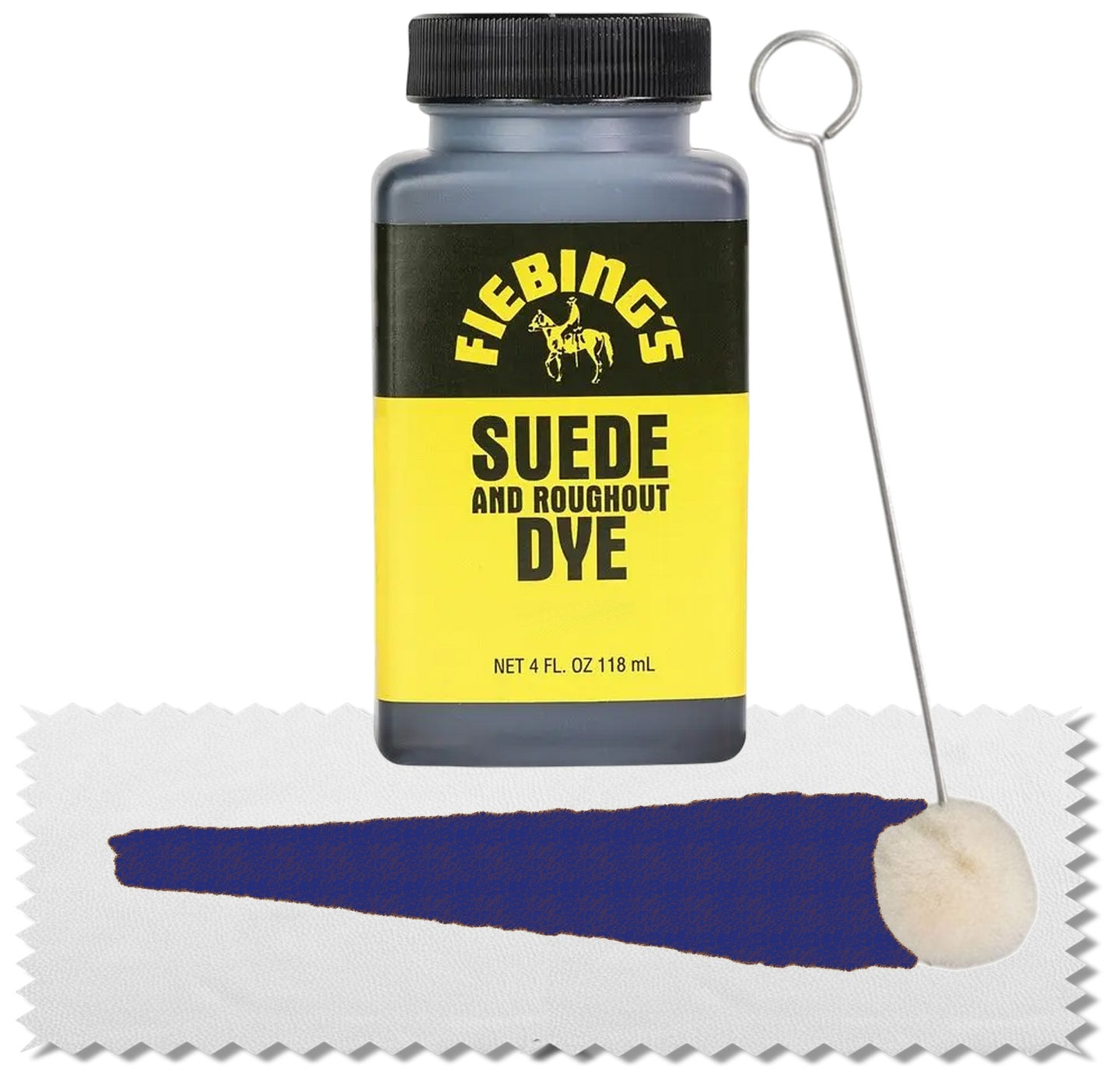 Fiebing's Navy Blue Suede Dye penetrates deep for rich permanent colour on roughout leather