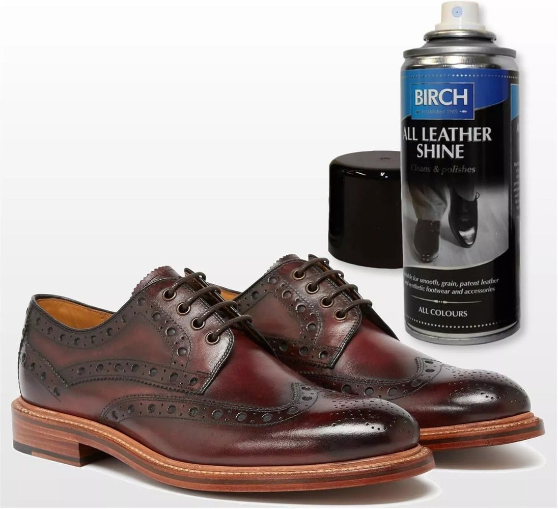 BIRCH All Leather Shine features even aerosol coverage for consistent results across leather areas