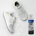 BIRCH Sportswhite works on leather synthetics and midsole compounds while maintaining flexibility