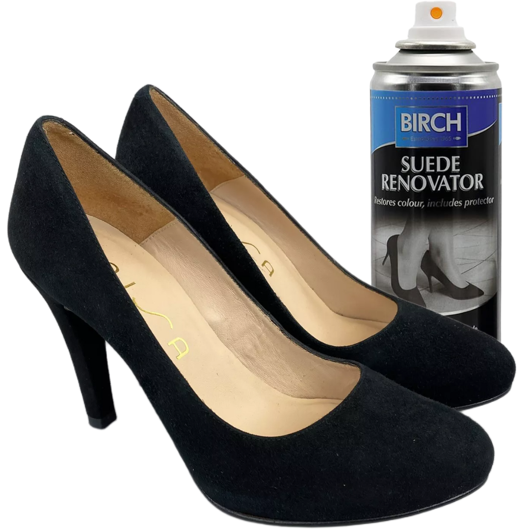 Professional BIRCH aerosol helps mask minor scuffs scratches and wear marks on suede surfaces