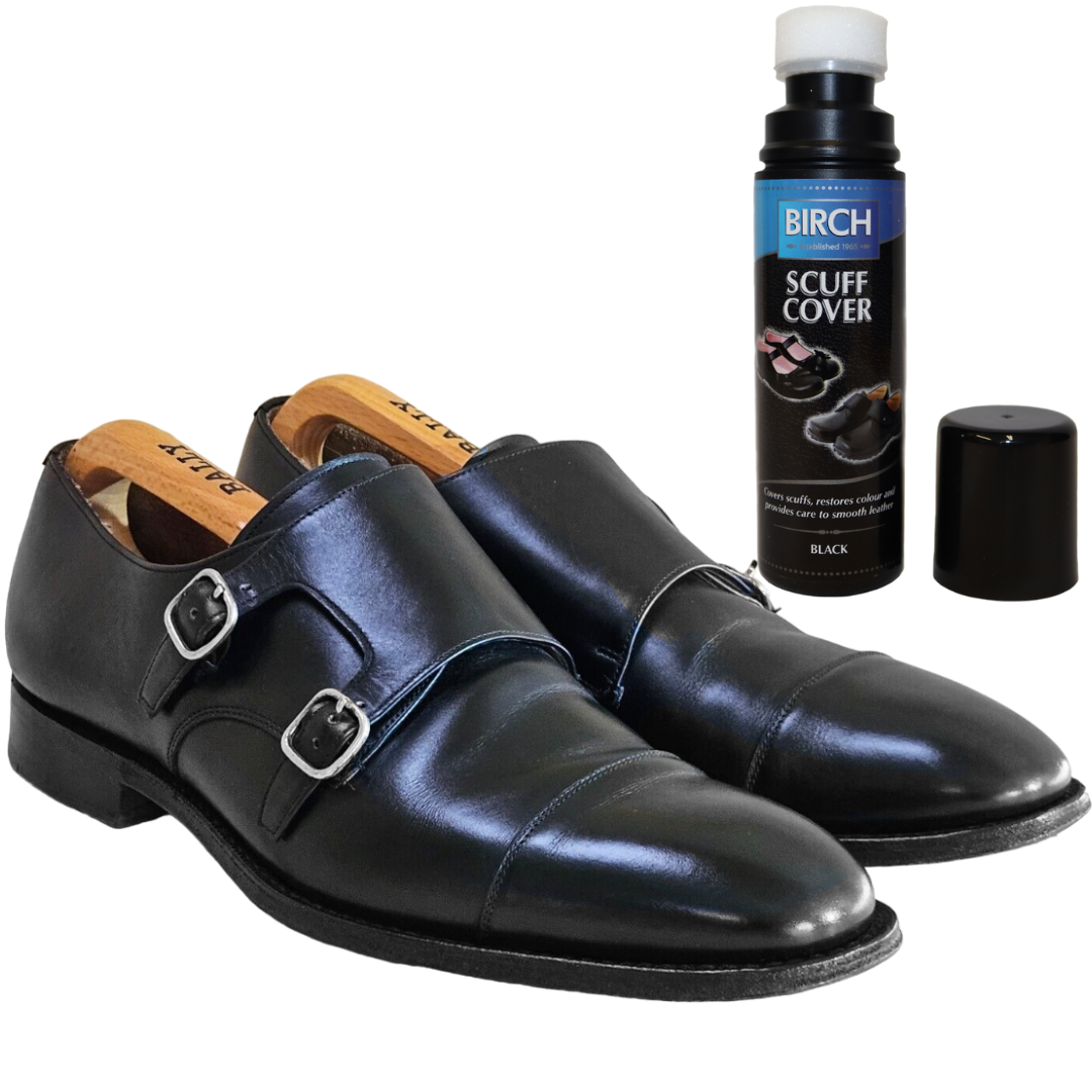 BIRCH 75ml cover offers protective benefits while concealing imperfections on black leather