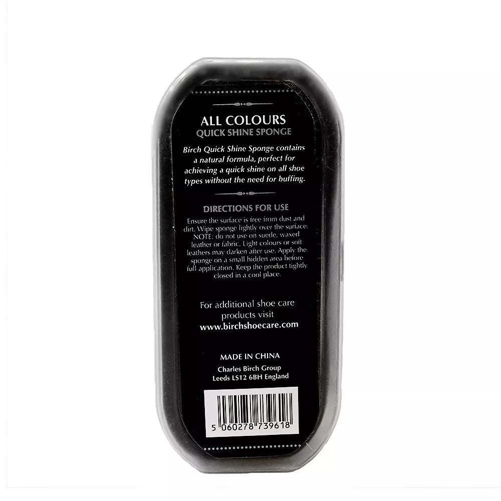BIRCH Neutral Shine Sponge provides basic protection and quick polish application for leather footwear