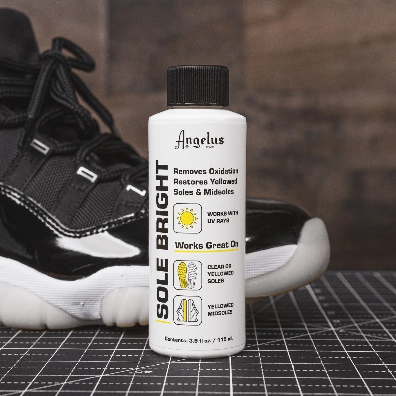 Rubber revitalization formula designed to reverse yellowing and bring back original bright appearance to aged rubber components