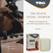 Using TRG Suede Cleaning Block to restore nap and remove stains from suede shoes for professional cleaning results