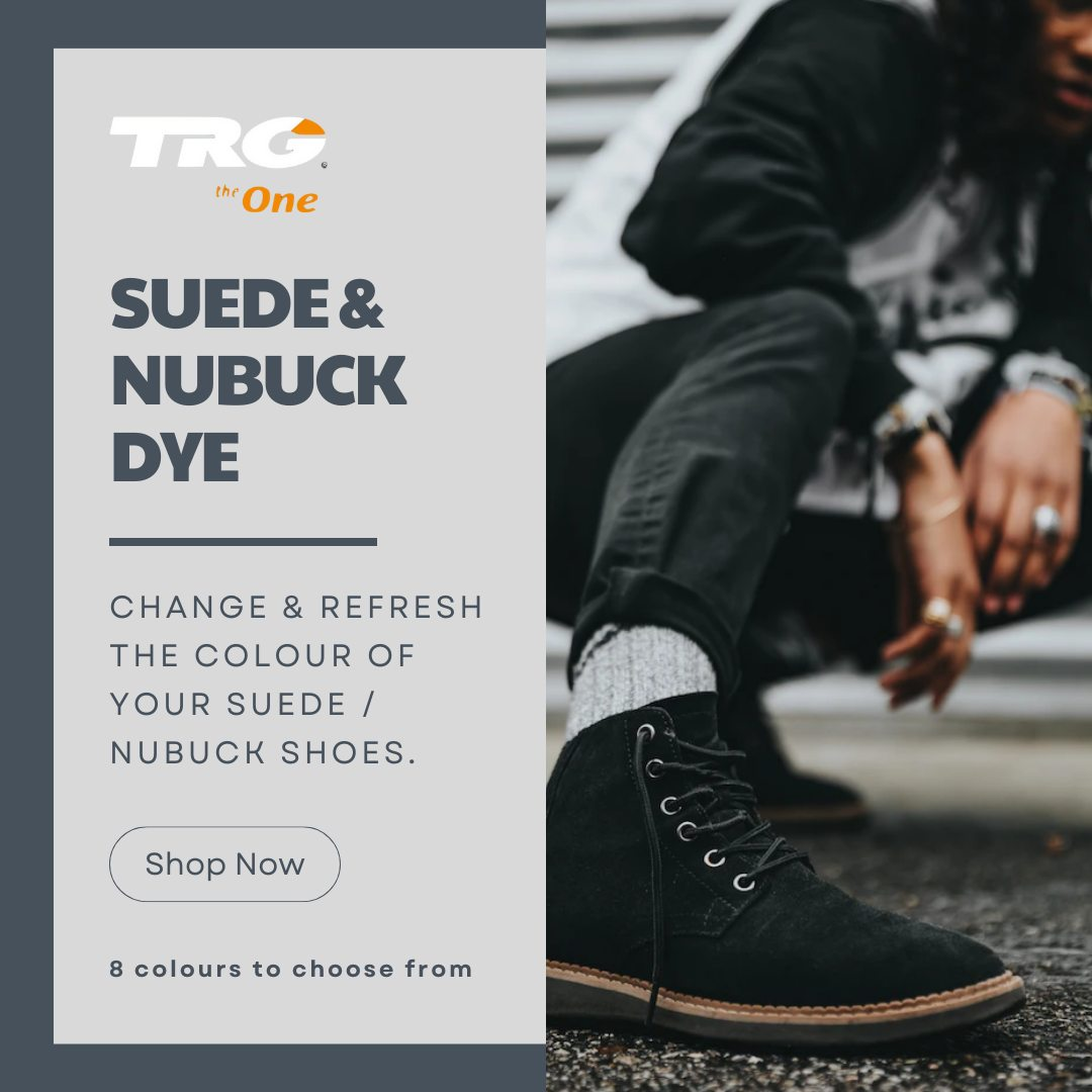 Professional suede dyeing with TRG Suede Dye for texture preservation and lasting colour results