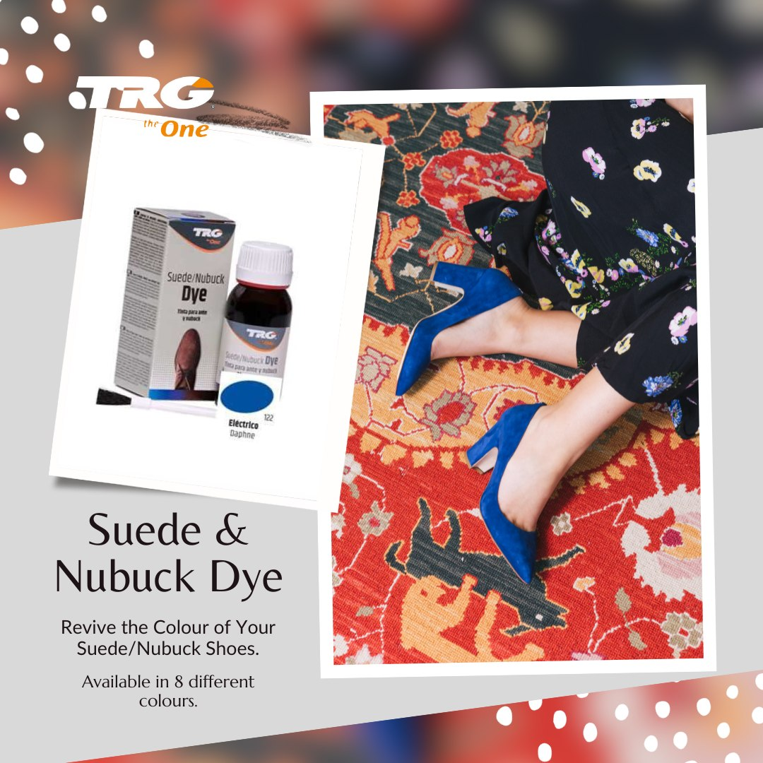 TRG Suede Dye in use for comprehensive colour work on delicate suede and nubuck materials