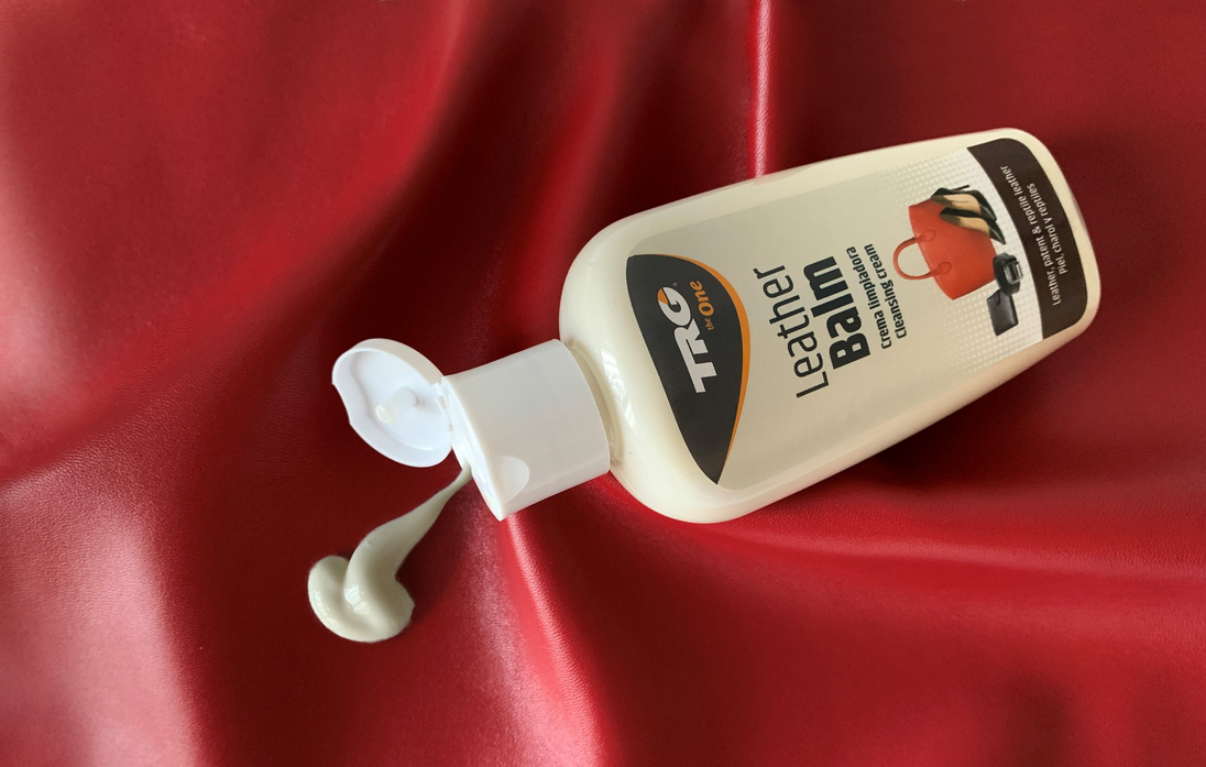 Applying TRG Leather Balm for deep conditioning that penetrates leather fibres for long-lasting effects