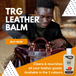 TRG Leather Balm in use preventing stiffening and age-related damage on valuable leather items