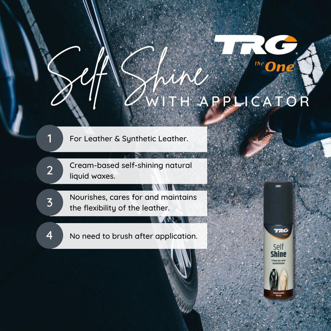 Using TRG Self Shine applicator for quick touch-ups and regular black shoe maintenance