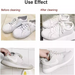 Professional sneaker whitener restoring original bright white appearance to midsoles uppers and sneaker components