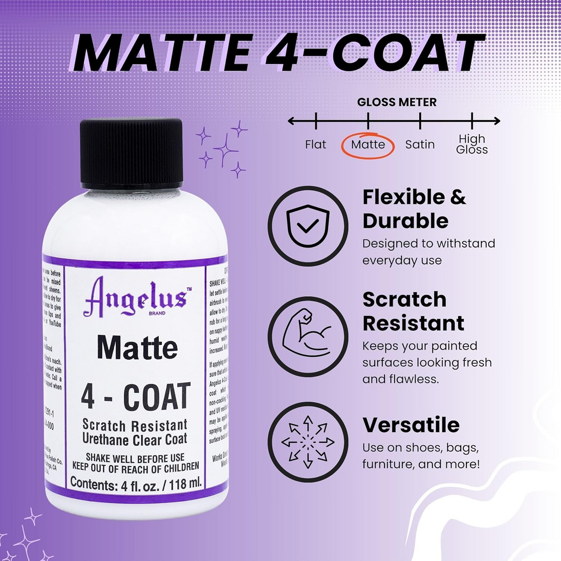 Professional results with Angelus 902 Matte top coat on leather