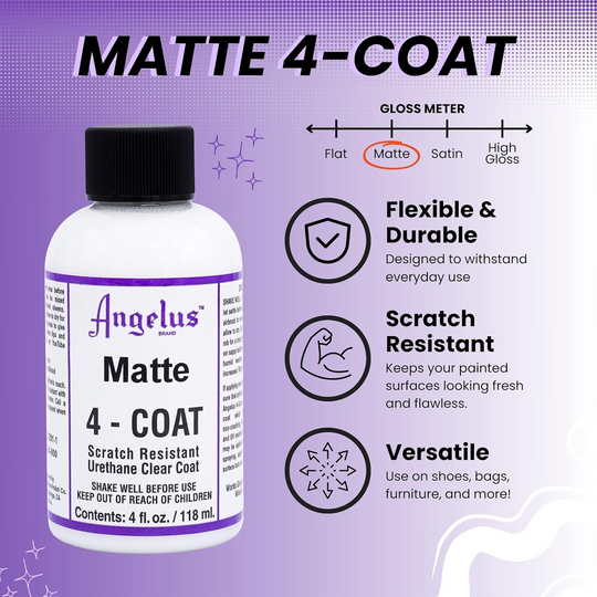 Professional results with Angelus 902 Matte top coat on leather