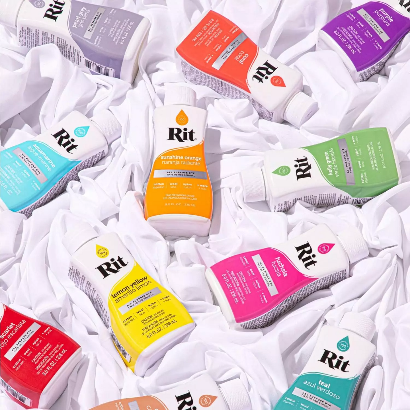 Rit All Purpose Liquid Dye in 8oz provides even consistent colour distribution