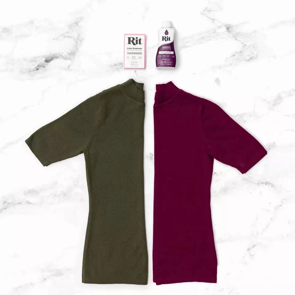 Rit Colour Remover enables dye experimentation knowing errors can be corrected