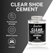Bonding results using Angelus Clear Shoe Cement showing strong flexible adhesion on shoe repair applications