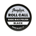 Black shoe wax polish providing exceptional moisture protection while maintaining brilliant shine on leather