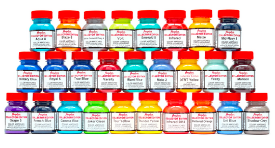 Professional Angelus Collection Edition paint provides premium quality for limited edition sneaker customisation and exclusive artwork