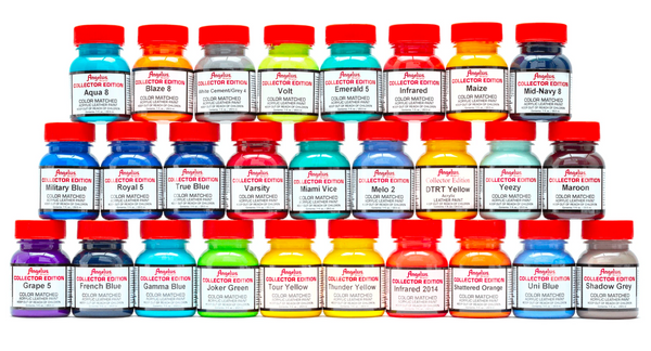 Professional Angelus Collection Edition paint provides premium quality for limited edition sneaker customisation and exclusive artwork