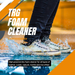 Applying TRG Cleaner Foam Shampoo to lift dirt and grime from sensitive materials without over-wetting surfaces