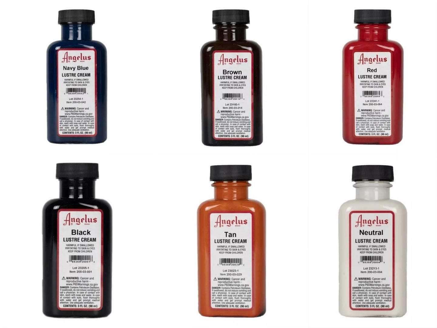 Water-based Angelus Lustre Cream preventing cracking and peeling while conditioning leather surfaces effectively