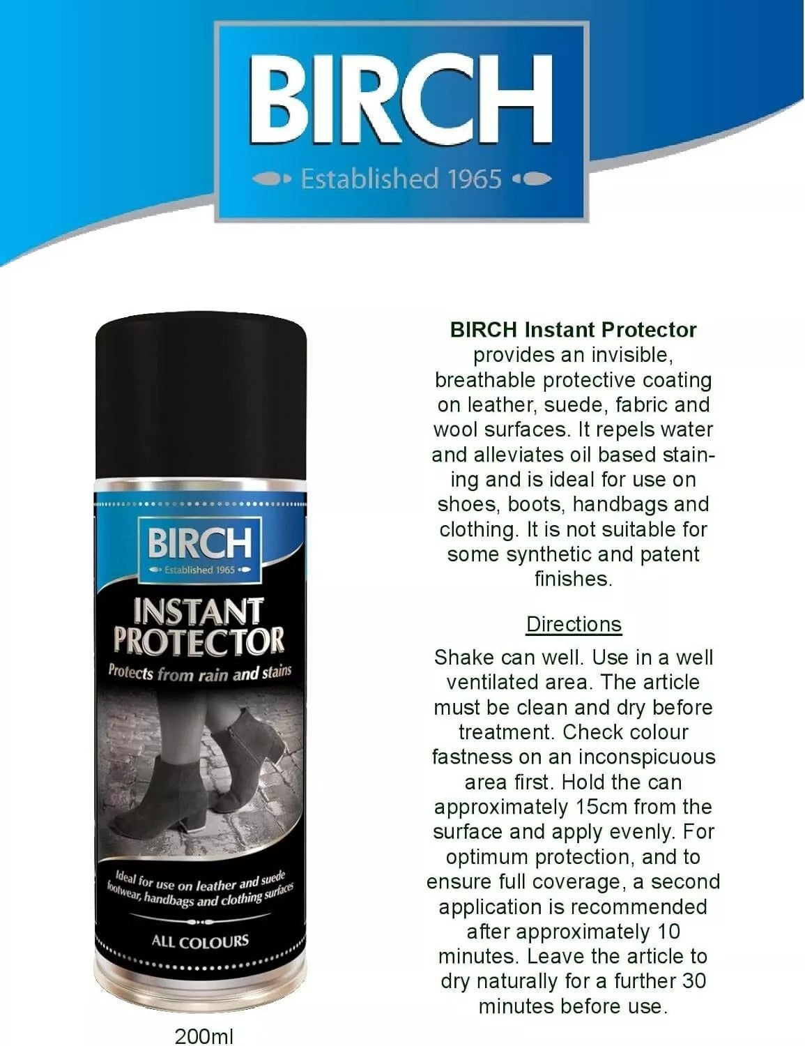 BIRCH Instant Protector ensures efficient application for situations requiring comprehensive protection