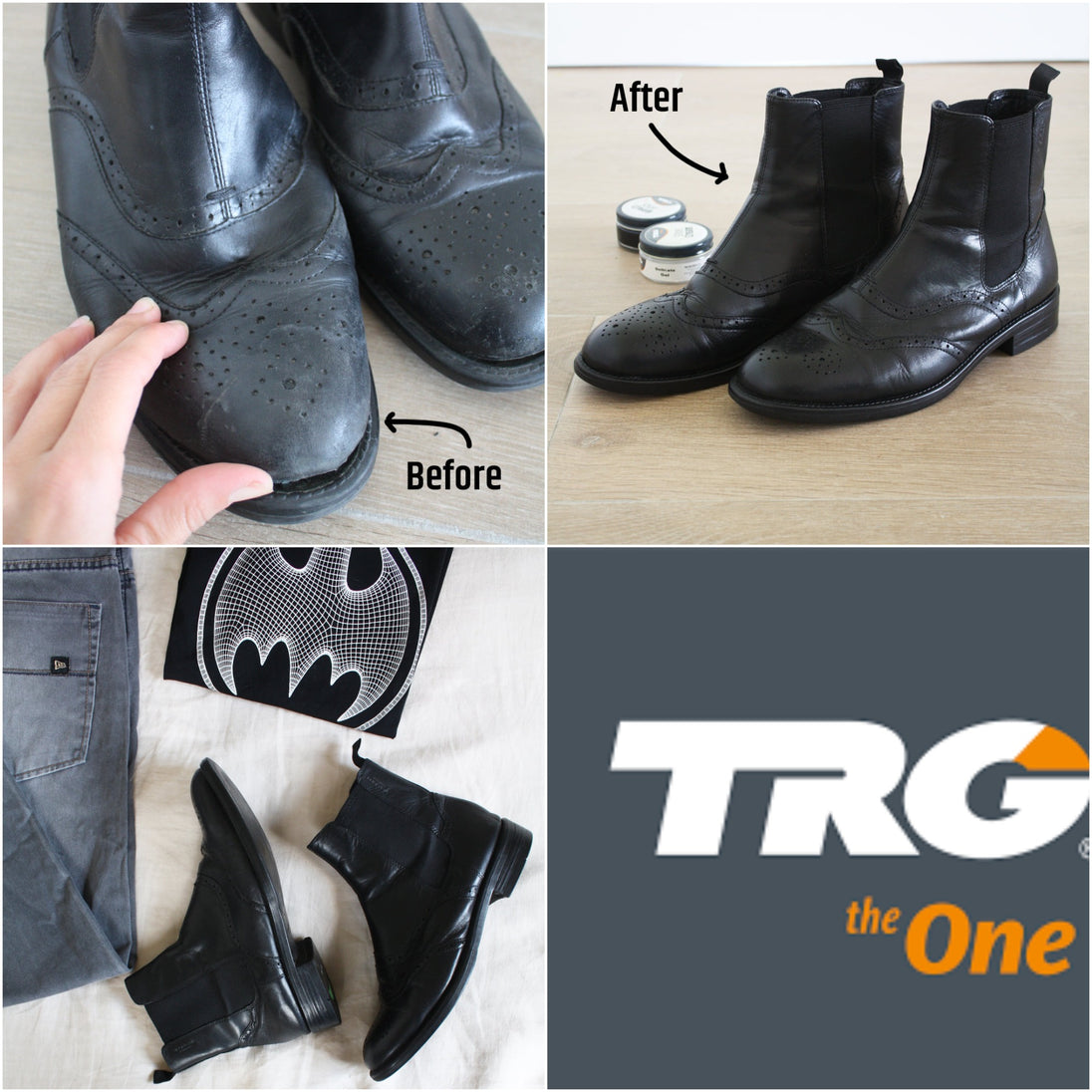Condition and maintain leather shoes with TRG professional shoe cream in a 50ml dumpi jar for optimal colour care