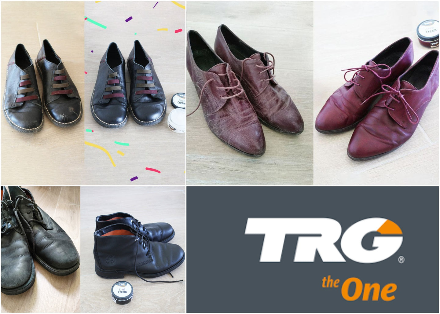 TRG shoe cream for professional leather conditioning and colour maintenance in a convenient 50ml dumpi jar container