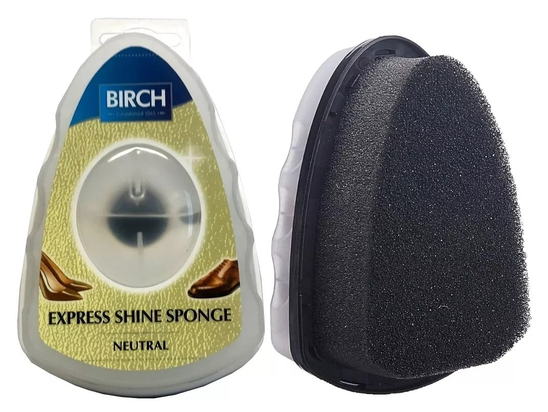 BIRCH Express Shoe Shine Sponge in Neutral allows mess-free application without traditional tools