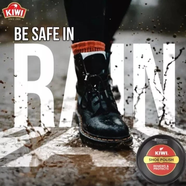 The 50ml Kiwi polish tin provides reliable results despite small size maintaining leather's appearance well