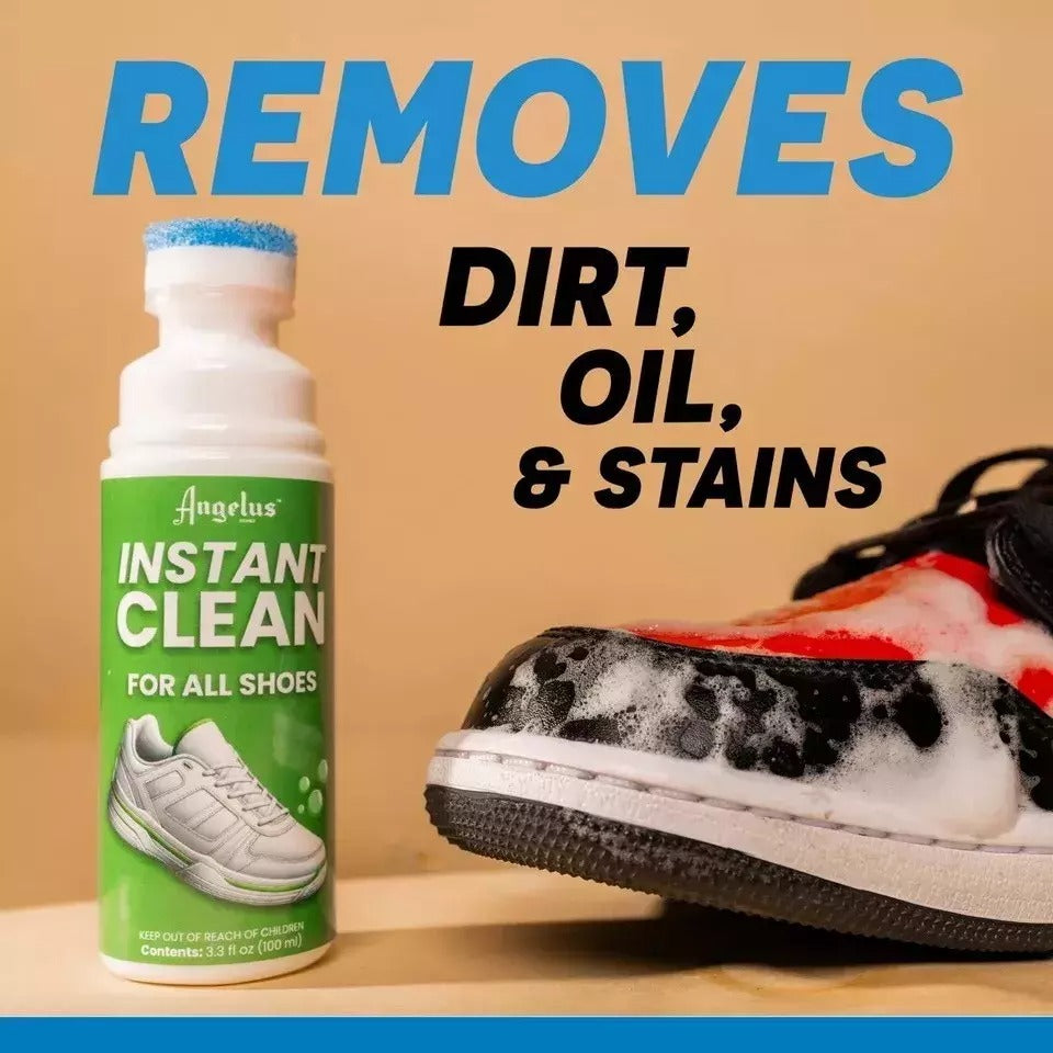 The innovative Angelus gel cleaner with integrated scrubber cap provides immediate cleaning action without needing extra tools