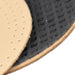 Men's footwear insoles with moulding leather that conforms to foot shape