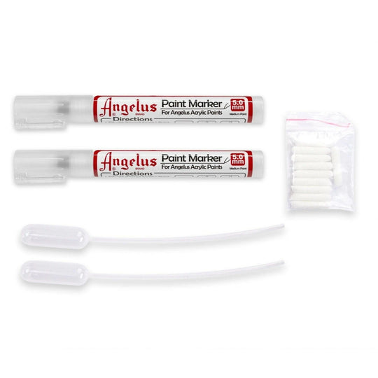 Complete kit for making custom paint markers including empty 5mm markers replacement tips and droppers for sneaker customisation