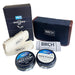 BIRCH Luxury Shoe Shine Kit in elegant fabric case provides complete care system for professional results