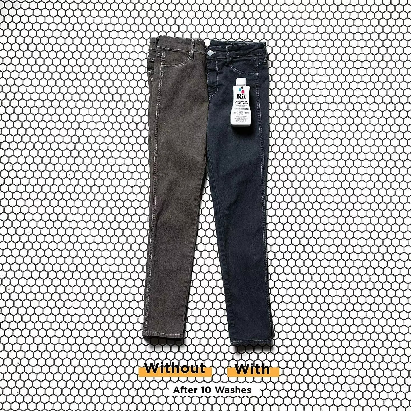 Rit Colour Stay Dye Fixative helps maintain colour vibrancy against light and washing