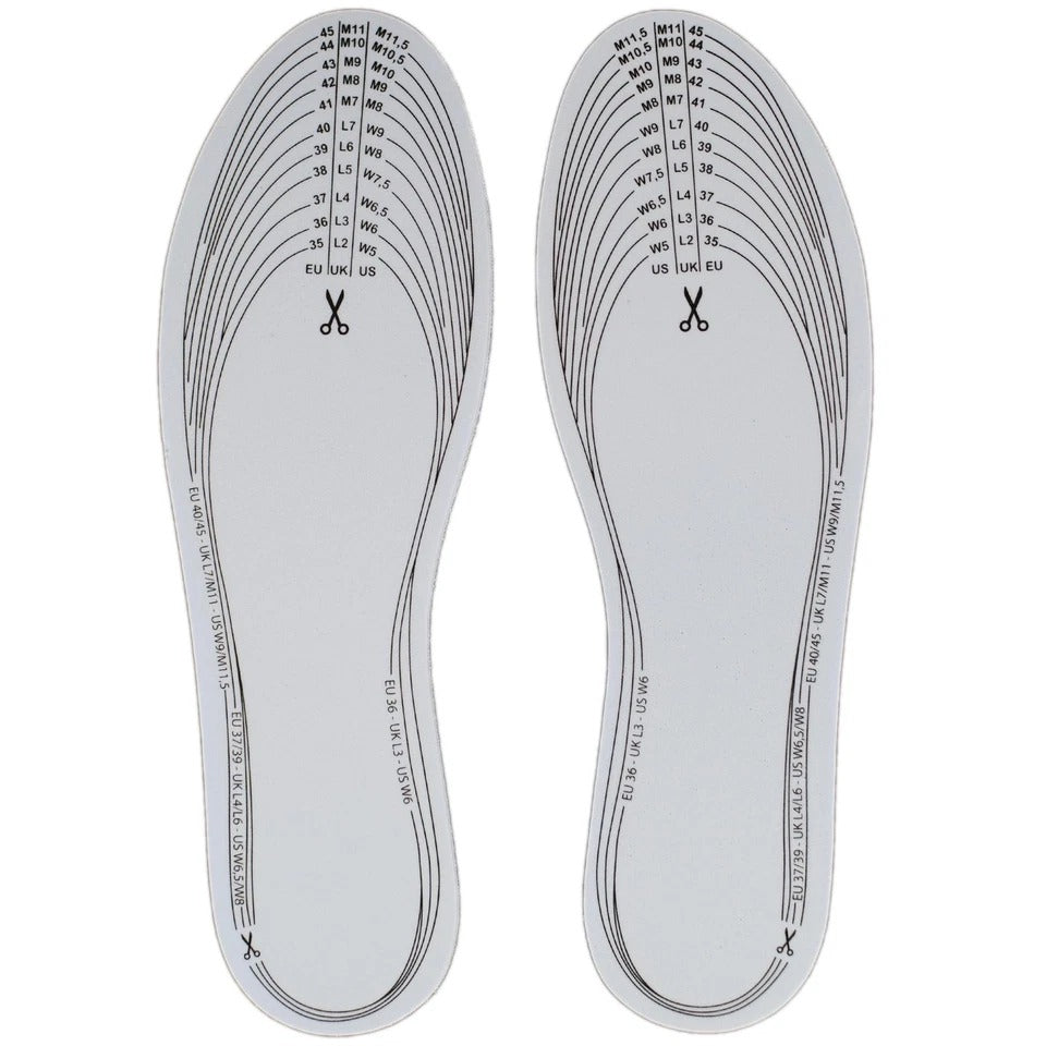 Anti-slip latex base ensures Angelus Memory Foam Insoles remain stable and secure during all activities and movement