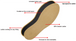 Custom trimmable BIRCH leather insoles for men provide superior moisture control and adaptive comfort in any shoe