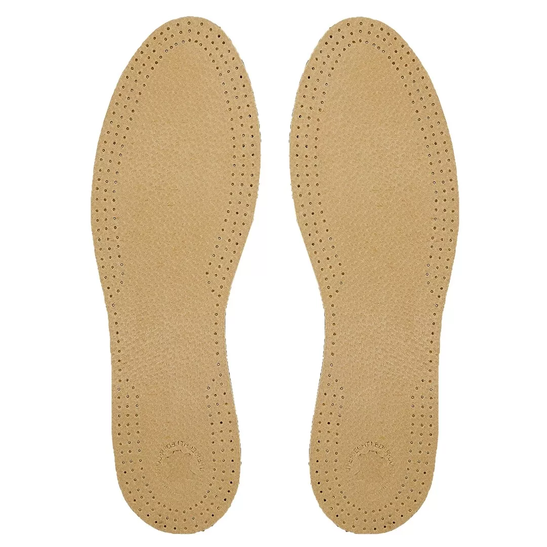 BIRCH mens specific leather insoles deliver breathable comfort natural moisture control and supportive cushioning for extended daily wear