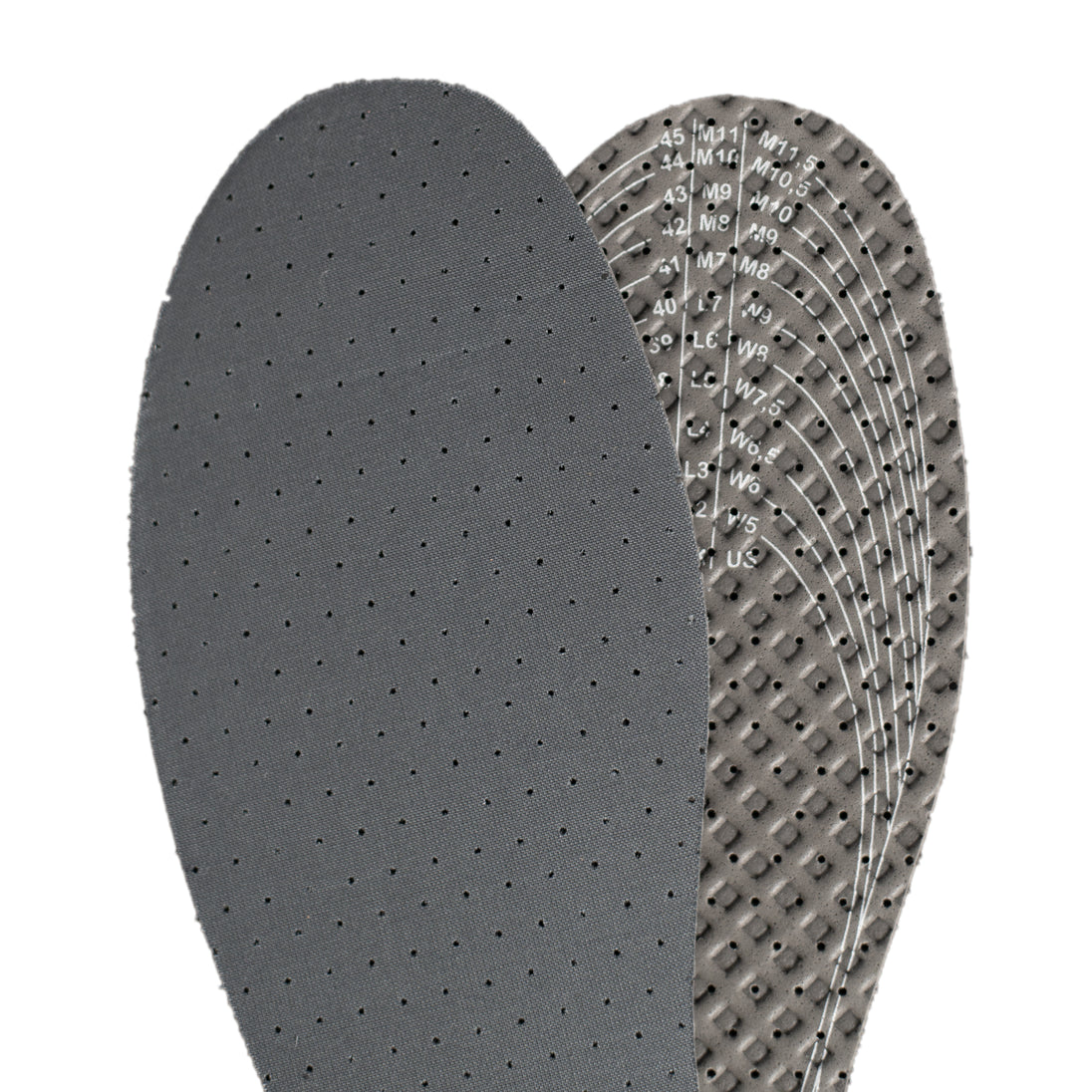 Soft latex shoe insoles with shock absorption for universal footwear