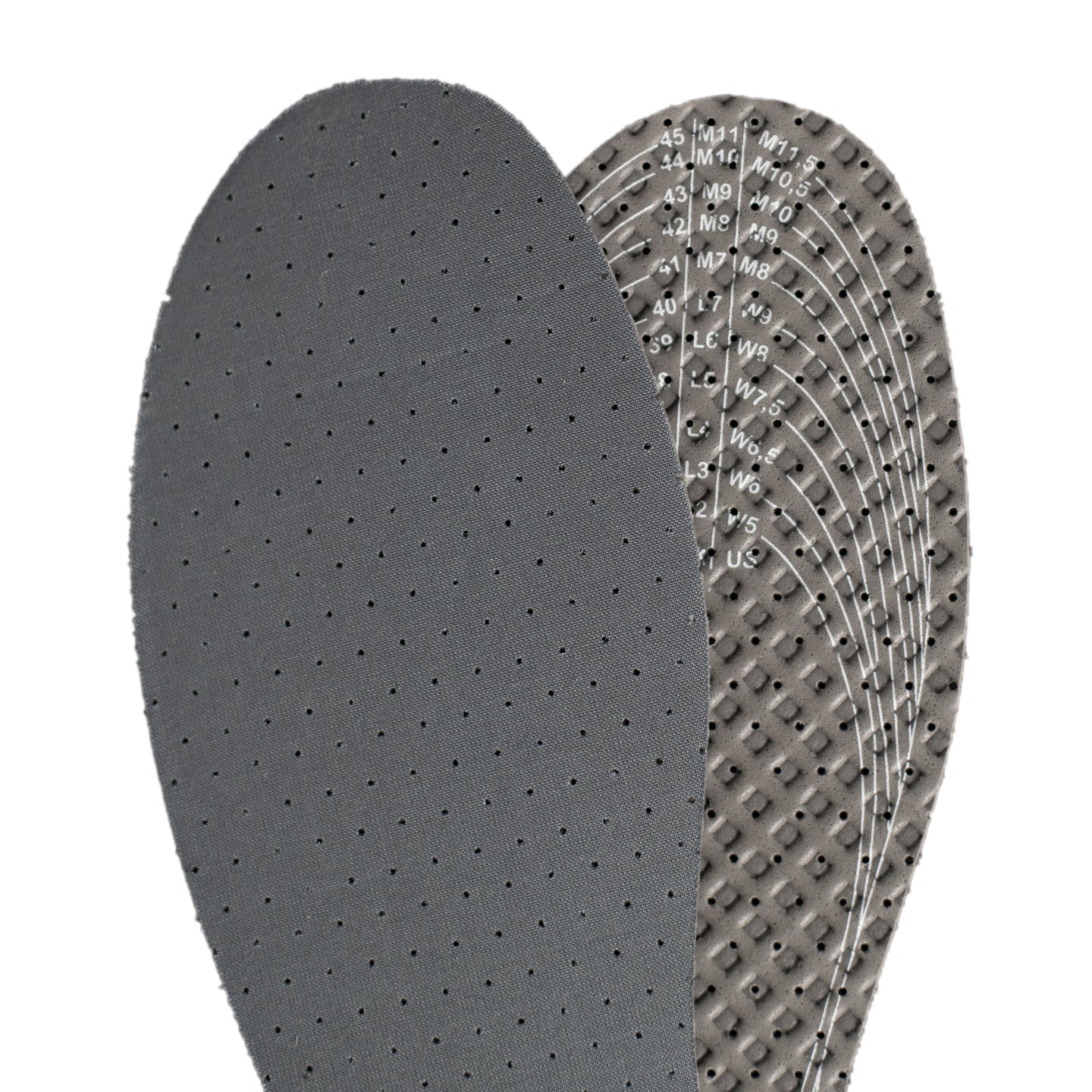 Soft latex shoe insoles with shock absorption for universal footwear